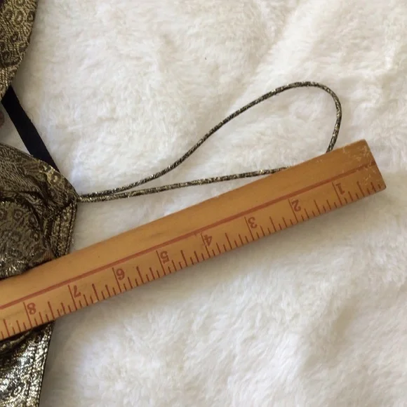 Luxe Metallic Gold & Black Camisole 1990’s Top M - Picture 14 of 15